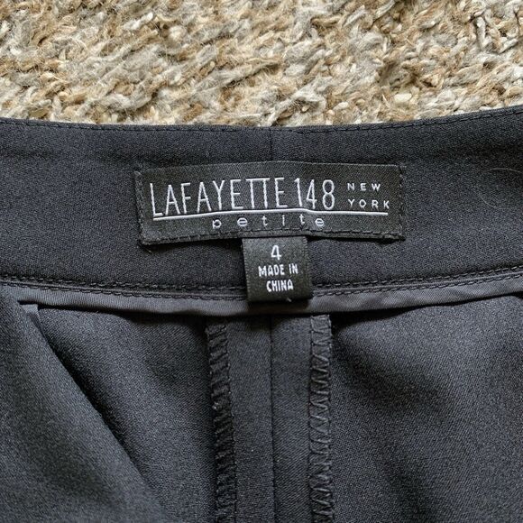 Lafayette 148 Black Pants Women’s Size 4 Wool Elastane Stretch Career Capsule - Picture 3 of 8